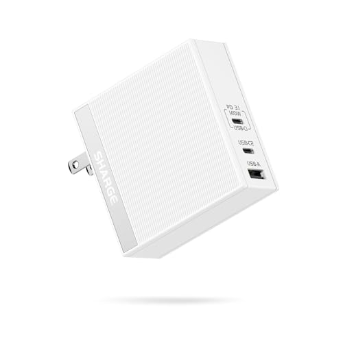 SHARGE USB C Charger 140W Fast Wall Charger, GaN Charger PD3.1 for MacBook, Phone 15, iPad, Galaxy, Google, and More