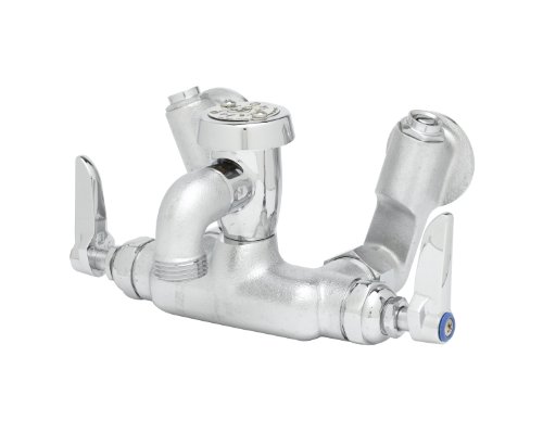 T&S Brass B-0669-RGH Service Sink Faucet, Wall Mount, Adjustable Center, Vac. Breaker, Integral Stop, Rough