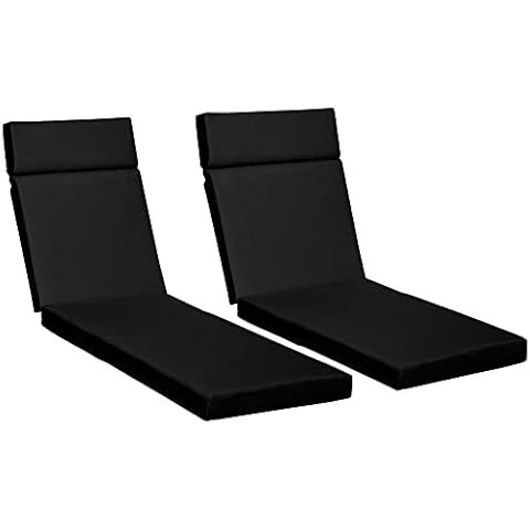 Outsunny Set of 2 Non-Slip Sun Lounger Cushions Cover