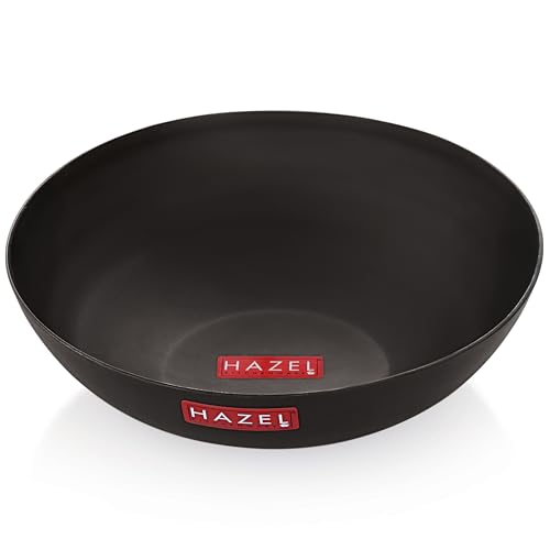 Image of HAZEL Traditional Iron Tasra Deep Bottom Handmade Loha Lokhand Tasla, 17.4 cm, 1000 ML