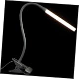 immagine prodotto AUTSUPPL Lampada LED da Tavolo con Clip Creativa Dimmerabile Colori Protezione Occhi per Camera da Letto Studio e Ufficio Design Compatto Bianco