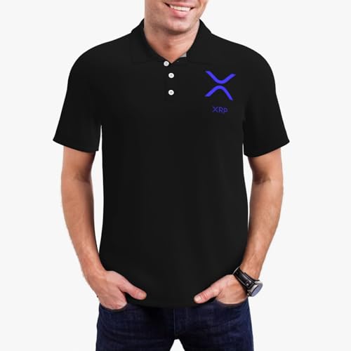 K Xrp Ripple Polo Shirts for Men, Mens Golf Shirt Quick-Dry Short Sleeve Casual - Image 4
