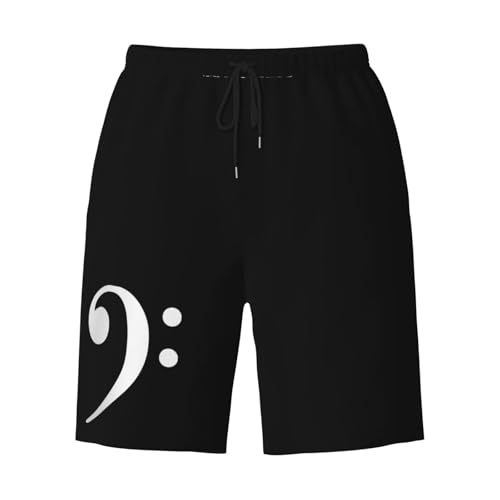 Bass Clef Music Logo Men's Quick-Dry Board Shorts 7" - Swim Trunks Summer Hawaii Beach3