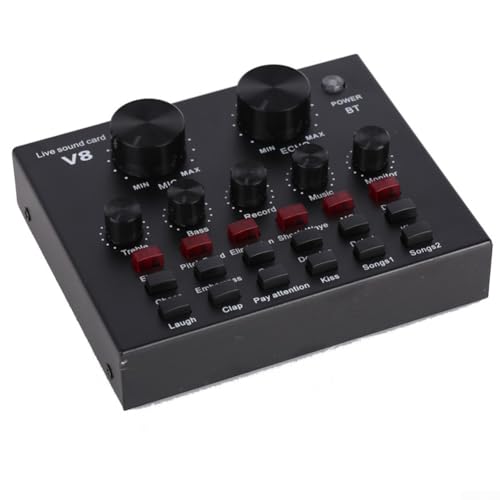 Facile da usare: il mixer audio V8 V8S è progettato per un funzionamento senza problemi. La sua interfaccia user-friendly permette di regolazioni facili, che lo rende adatto sia per principianti e professionisti.