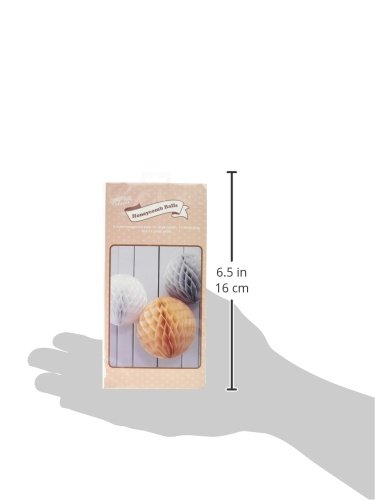 Ginger Ray - Confezione da 3 palline a nido d'ape