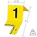 EVI-PAQ Crime Scene Evidence Marker ID Tents, Cut-Out, Numbers 1-20, Yellow