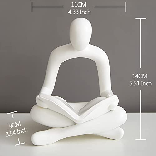 Image of XINXUAN Thinker Resin Statue Abstract Sculpture Collectible Gold Figurines for Home Living Room Office Shelf Decoration Bedroom Decoration Bookshelf Decoration