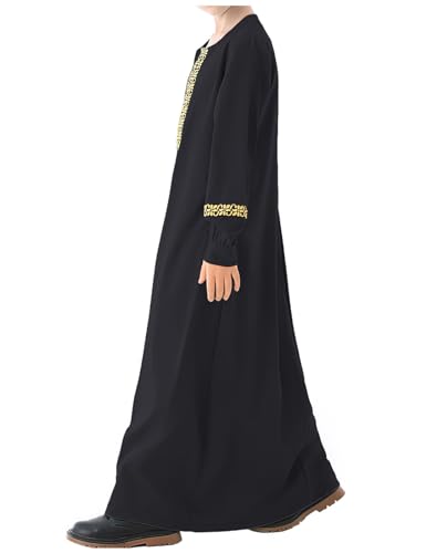 WSPLYSPJY Long Sleeve Abaya for Girls Muslim Islamic Dresses Kids Printed Maxi Prayer Clothes Robe2