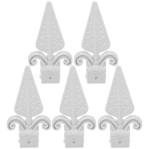 MOBUTOFU 10 pezzi Accessori Decorativi per Recinzione con Punta Topper per Steccato da Giardino Elementi Ornamentali Versatili per Cancelli Recinzioni e Ringhiere Esterni Bianco