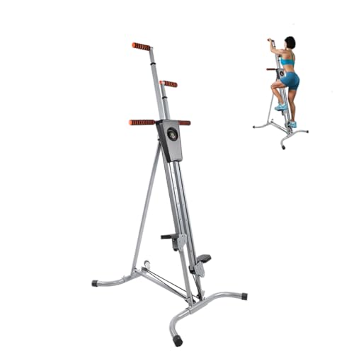 Home Climber Vertical Full Body Workout Fitness Climbing Cardio Exercise Machine, Steel Frame Heavy Duty Vertical Climber Fitness Climbing Cardio Machine Home Stepper