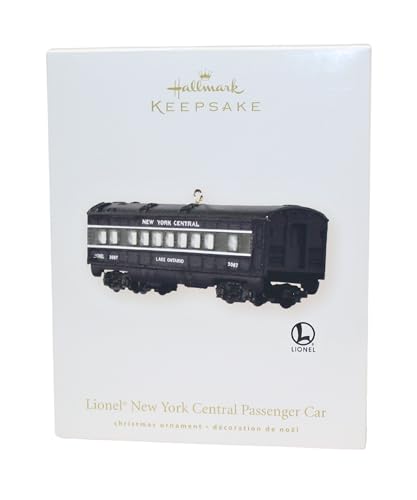 Vagón Lionel New York Central adorno de Navidad miniatura coleccionable 3