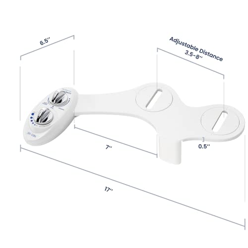 Luxe Bidet NEO 185 WHITE 185 - Self-Cleaning, Dual Nozzle, Non-Electric Bidet Attachment For Toilet Seat thumb #7