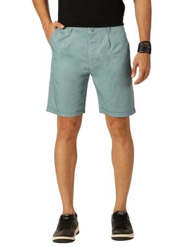 Image of Thomas Scott Men's | Solid | Mid Rise | Light Weight | 100% Cotton | Casual | Chino | Shorts for Men