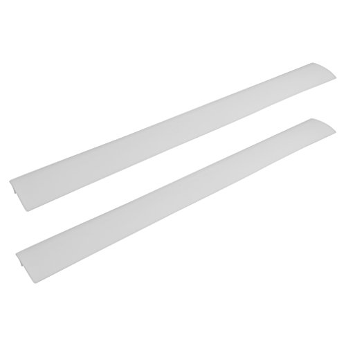 Kitchen Silicone Stove Counter Gap Cover - Flexible Easy Clean Heat Resistant Wide & Long Gap Cap Fillers, Seals Spills Between Appliances, Furniture, Stovetop, Oven, Washer & Dryer, Set of 2 (White)
