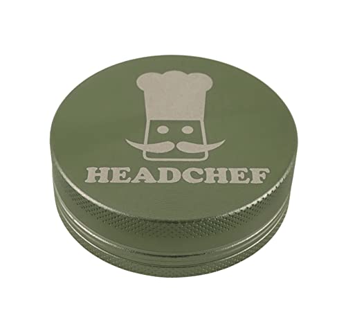 Headchef Molinillo de hierbas, 2 piezas, tamaño 55 mm, anodizado