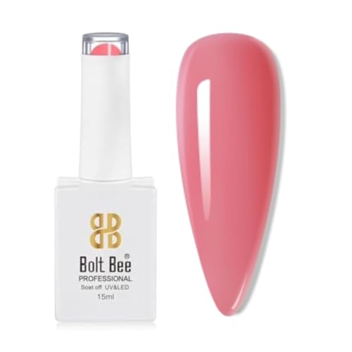 Image of Bolt Bee Jelly Color Gel Nail Polish Soak Off UV Gel DIY at Home Manicure Salon Nail Art (104, 15ml)