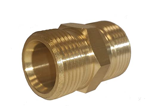 Ultimate Washer M22 Adapter, Hose to Hose Coupler for Power Pressure Washer - Connects Two Hoses (14mm to 14mm)