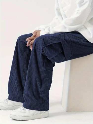 Image of Cargo Joggers for Men - Cotton Loose Fit Utility Pants with 6 Pockets | Durable Outdoor & Hiking Trousers