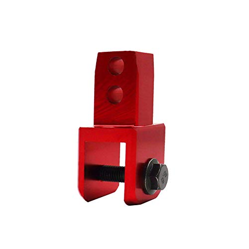 ihreesy Motorcycle Shock Riser,Aluminum Alloy Rear Shock Absorber Riser Height Extension 8cm Universal Shock Absorber Heightening Pad with Screws,Red