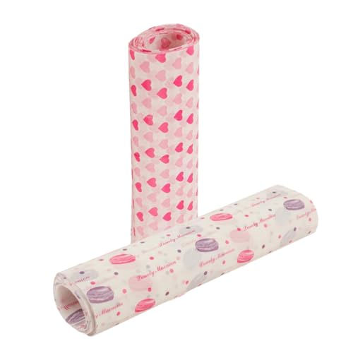 FUNNETOYU 200 Piezas Papel Encerado para Hornear Resistente Grasas y Altas Temperaturas Papel Encerado Alimentario para Envolver Postres y Bocadillos para San Valentín y Repostería