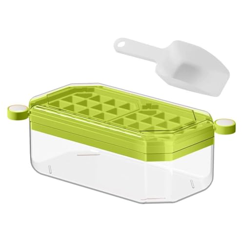 Bandejas de hielo con tapa y recipiente de plástico para hacer hielo grandes con capacidad para hacer hielo