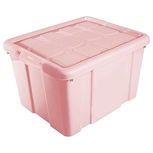 Acan Tradineur   Caja de Almacenamiento con tapa   Fabricado en plástico   Contenedor para almacenar Libros, ropa, mantas   N.º 1 16 Litros   21,5 x 39,6 x 29,6 cm   Color Rosa