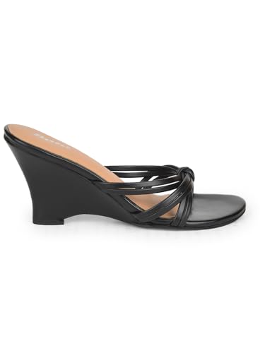 Image of Bata LINDA MULE E Dark Grey Not Applicable Slipon Open Toe Mule Thong Slipper High HH 51 MM UP For Women