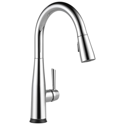 Delta Essa Touchless Kitchen Faucet with Touch Technology, Chrome Kitchen Sink Faucet with Pull Down Sprayer, Single Hole, Chrome 9113TL-DST