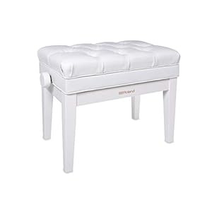 Roland RPB-500PW pianobank met opbergvak, vinylzitting, kleur: wit gepolijst