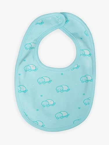 Image of Kidbea Organic Cotton Baby Bib, Adjustable Snap Closure Soft Absorbent Feeding Bibs Apron for Newborns & Infants Child With Cute Prints | Reusable Baby Essential