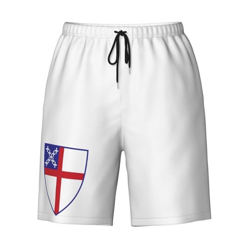 Episcopal Church Logo Mens Swim Trunks Quick Dry Board Shorts 7" - Hawaii Beach Swimwear3
