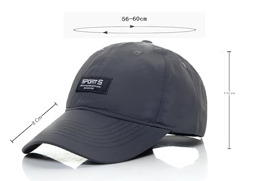 Image of ketmart Hat for Men Woman Sports Cap Sun Hat Quick Drying Soft Polyester Fiber Adjustable for Men and Women