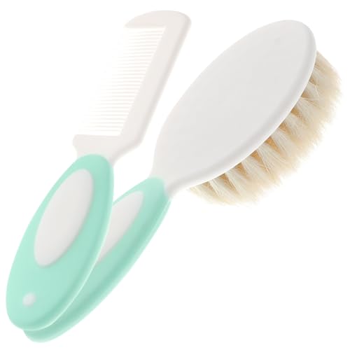 ibasenice Natural Wool Brush Set for Baby 1 Set of Baby Brush Comb Scalp Massage Tools for Infants