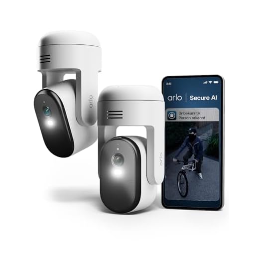 Arlo Essential 3 HD PTZ Überwachungskamera Aussen WLAN, 1080p Video, Farbnachtsicht, 360º Schwenkbar, Licht, Bewegungsmelder, Sirene, 2-Wege Audio, Smart Home, Secure Plan Testzeitraum, 2er Set