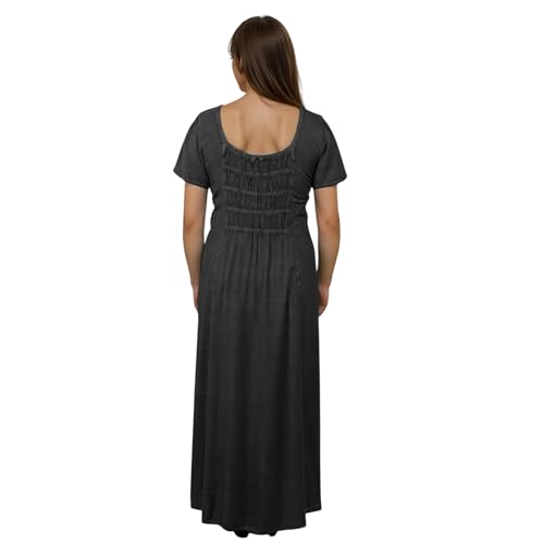 Agan Traders Women's 2025 Spring Sleeveless Maxi Dress for Women - Short Sleeve Embroidered Long Sun Dress Gown4