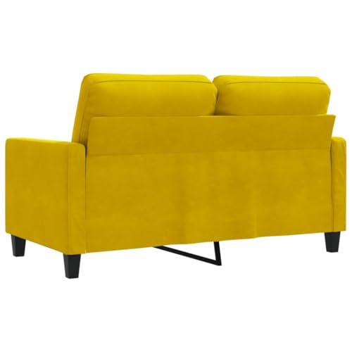 KATERYY 2-Sitzer-Sofa Gelb 120 cm Samt Möbel Wohnzimmer – Bild 7