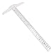 Tegg T-Square 30cm/12Inch Plastic Transparent T Ruler Double Side Measuring T-Ruler