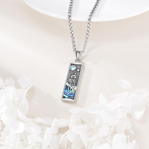 ONEFINITY Raven Owl Necklace 925 Sterling Silver Crow Pendant Necklace Animal Jewelry Gifts For Women Men4