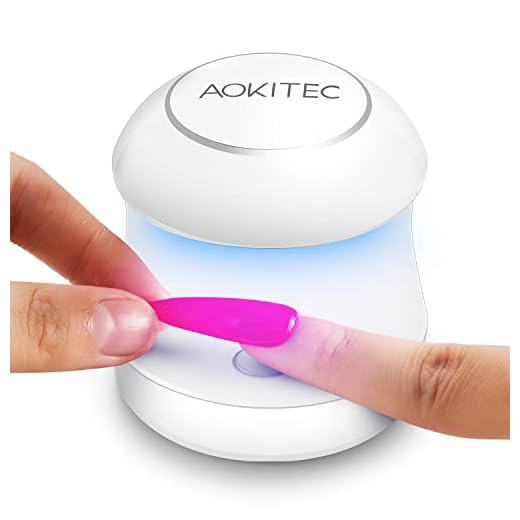 Mini UV LED Luz de Uñas, Aokitec Lámpara Secadora Rápida de Uñas de Gel Secado Punta de Esmalte de Uñas, Resina de Extensión de Gel LED Secador de Uñas DIY Arte de Uñas (Blanco)
