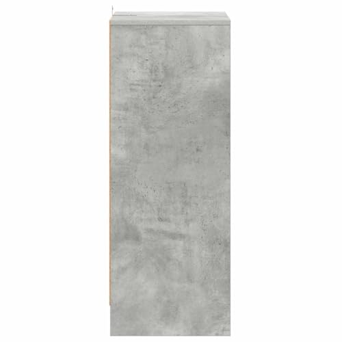 Meuble à chaussures gris béton 7 compartiments 60x35x92 cm - 7