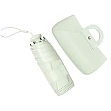 Mini Paraguas Plegable con Protección UV Impermeable - 6 Costillas Resistente al Viento Mini Paraguas con Estuche - paraguass de bolsillo - Portátil Paraguass de Viaje Compacto para Hombres y Mujeres