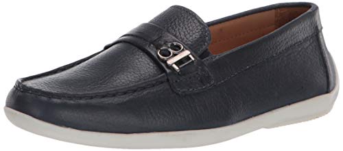 Image of Driver Club USA Unisex-Child Boys /Girls Leather Fashion Luxury Driving Loafer with Rope Anchor Detail