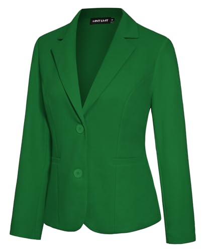 MINTLIMIT Womens Casual Blazer Jacket Long Sleeve Button Front Work Office Blazers Lapel Button Jacket (Green, Size 2XL)2