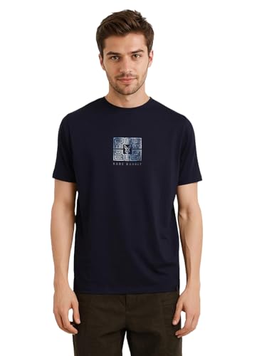 Image of Rare Rabbit Regular fit Logo Print t-Shirt