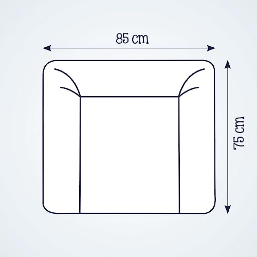 Julius Zöllner Wickelauflage Softy 85x75 cm - Wickelunterlage - wasserdicht und abwischbar - Made in Germany – Oeko-Tex Standard 100… – Ansicht 4