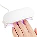 Produktbild 8w Tragbar Nagellampe, Usb Mini Nageltrockner, Uv Lampe Für Gelnägel, Aushärtungslampe Für Professionelle Salon-nagel-kunst-schönheit Weiß