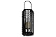 PORTAVELA METAL RATAN 21,5X21,5X43,5 NEGRO