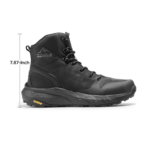Nortiv 8 Men'S Mid Military Tactical Boot Comfortable Lightweight Boots For Work All Day Side Zipper Motorcycle Combat Boots Black Size 11 M Us Snmt241M thumb #4