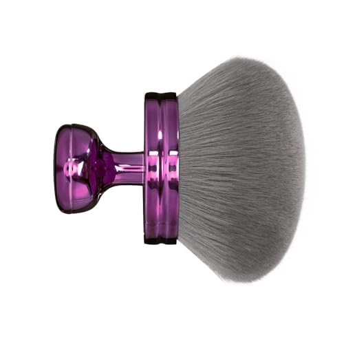 TELAIN Brocha de Maquillaje Corporal Extra Grande - Brocha Kabuki de Cabeza Redonda de 8 cm para Autobronceador, Maquillaje de Piernas y Bronceador, Incluye Bolsa de Almacenamiento, Uso Seco y