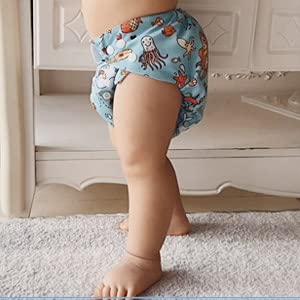 Baby Cloth Diaper Inserts Charcoal Bamboo Inserts Reusable Liners for Cloth Diapers 5 Layer (Pack of 10)